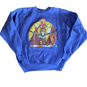 Vintage southwestern northwestern totem pole Native American inspired sweatshirt